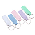 Wholesale Promotional Custom Blank Metal Branded Luxury PU Leather Keychains