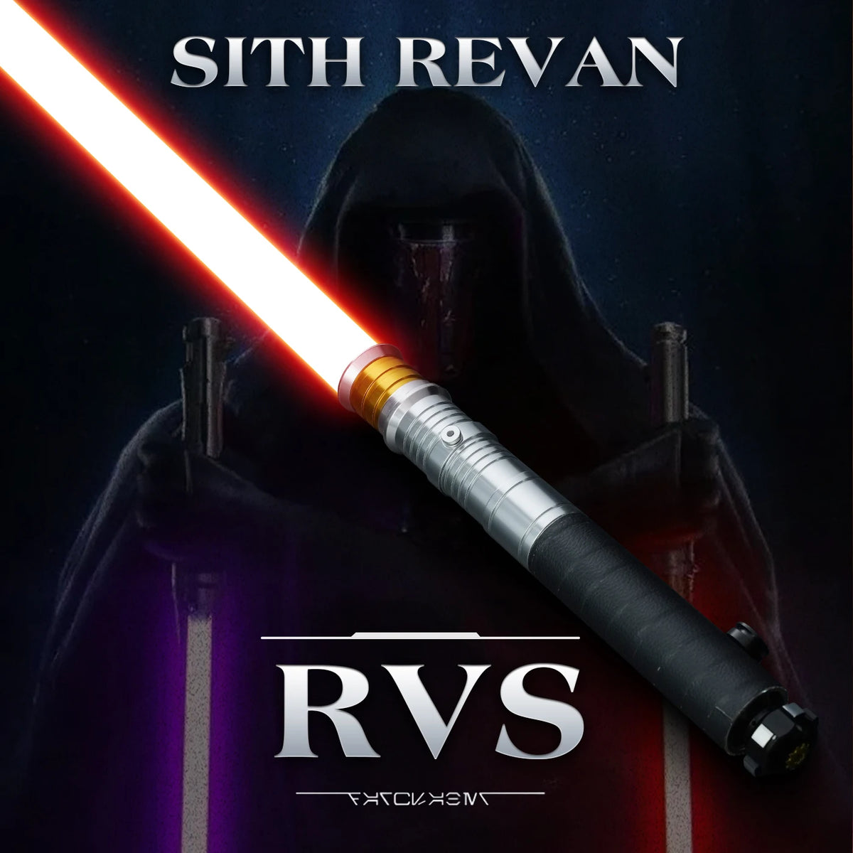 Realistic Darth Revan Red Saber Metal Hilt for Heavy Dueling Blade Infinite Color Change LED Lightsaber for Cosplay Parties Gift