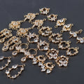 M962 10Pcs/lot  Metal 18K Gold Plated Copper Diy Earrings Zircon Pendant for Women Jewelry Making Accessories