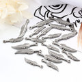 Feather Pendant Stainless Steel Accessories Hanging Decoration Diy Necklace Bracelet European and American Style Hop Fashion t