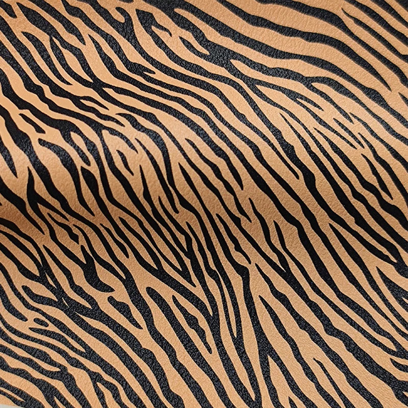 Zebra Skin Printing PU Faux Leather Fabric Roll/Sheet for Making Bag Tote Costumes