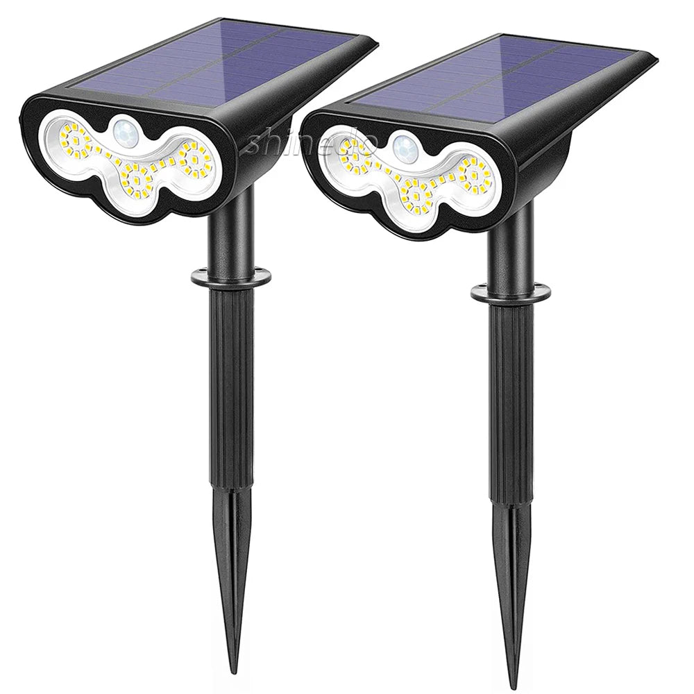Solar Motion Sensor Light 39LED Solar Landscape Spotlight IP65 Waterpoof Outdoor Solar Garden Light for Yard and Walkway