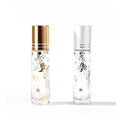 Custom Private logo Refillable Perfume Oil Roller Bottle Flower Printing Roll on Bottles 10 ml With Aluminum Cap