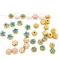 Popular Diy Jewelry Accessories Bracelets Jewelry Braiding Material Multicolor Plum Blossom Spacer Beads