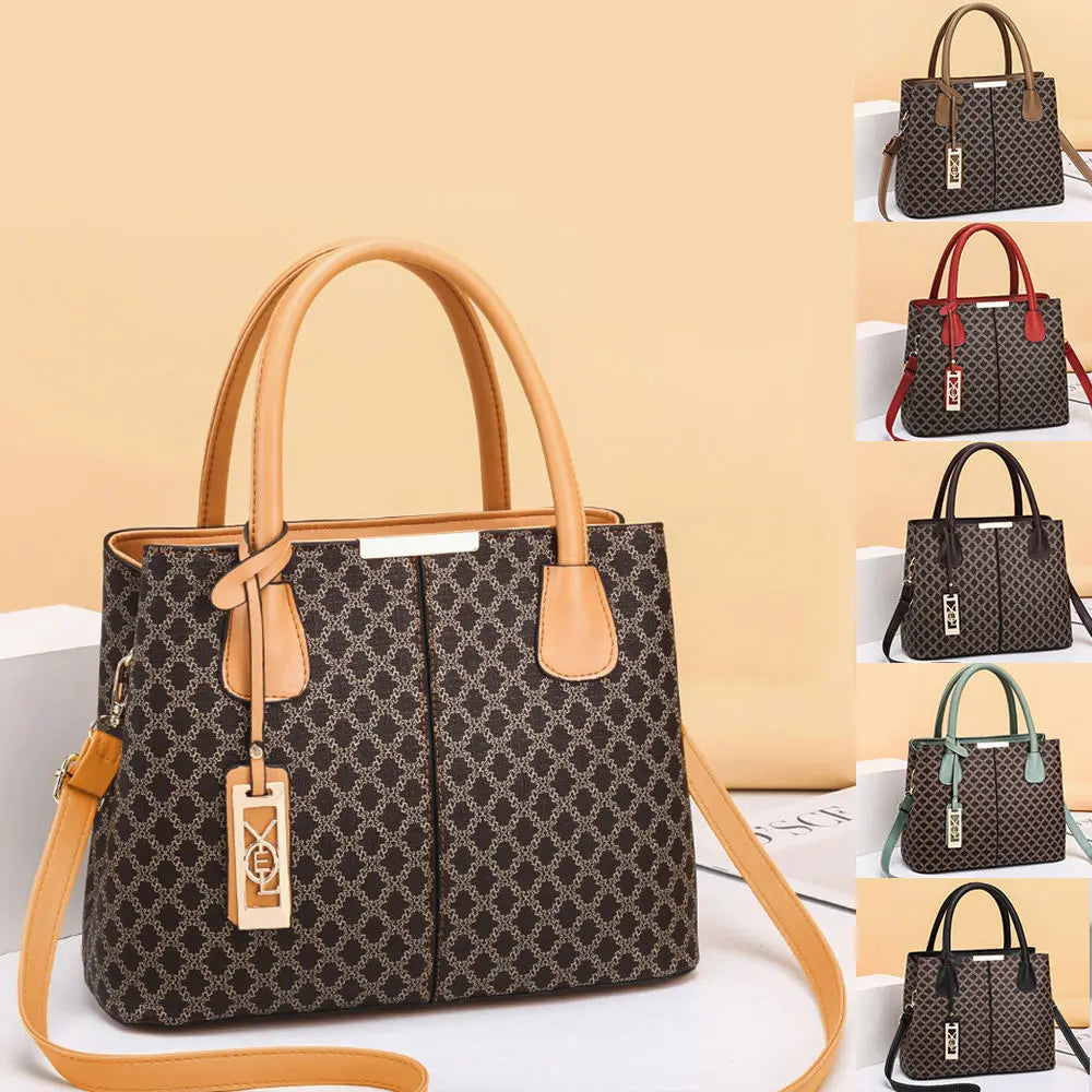 Women  Simple Vintage Printed Handbag 2024 Fashion Women Bag Large Capacity Single Shoulder Crossbody Bag
