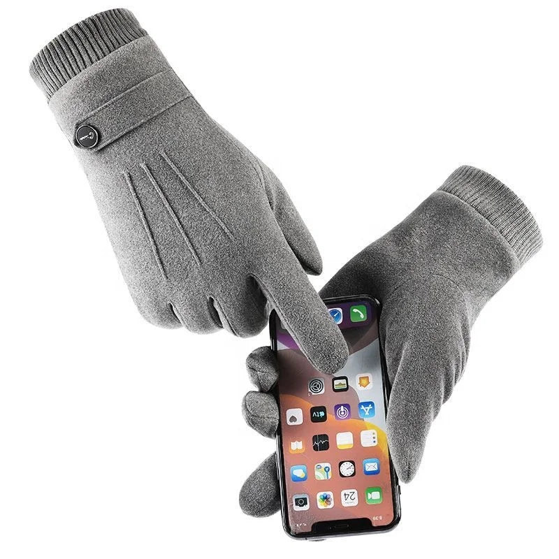 Men's Winter Warm Gloves Hand Warmer Touchscreen Texting Fleece Lined Windproof Driving Gloves