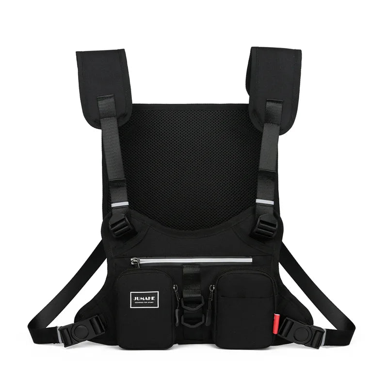 2025 New Fashion Large Capacity Portable Vest Waterproof Nylon Tactical Sling Anti-Theft Zipper Chest Bag Highly Durable Tear