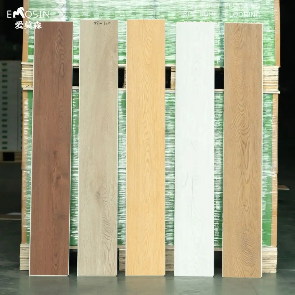 China Manufacturer Waterproof 4mm 5mm 6mm Wood Grain Vinyl Plank Tile Click Lock PVC Plastic SPC Flooring