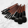 Professional 12pcs Brown Brushes Classic Power Brush Make up Beauty Tools Soft Synthetic Hair Makeup Brushes Set