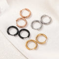 Factory Wholesale Non Tarnish Stainless Steel PVD 18K Gold Round Huggie Hoop Earrings