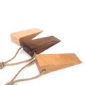 Premium Heavy Duty Security Large Walnut Beech Soild Non slip Wooden Door Wedge Stop Stopper Doorstop Wood