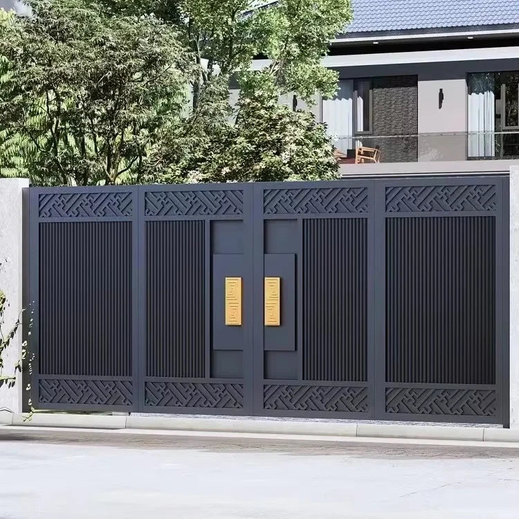 High Quality Modern Automatic Aluminum Alloy Villa Courtyard Entrance Gates with Waterproof and Durable Design