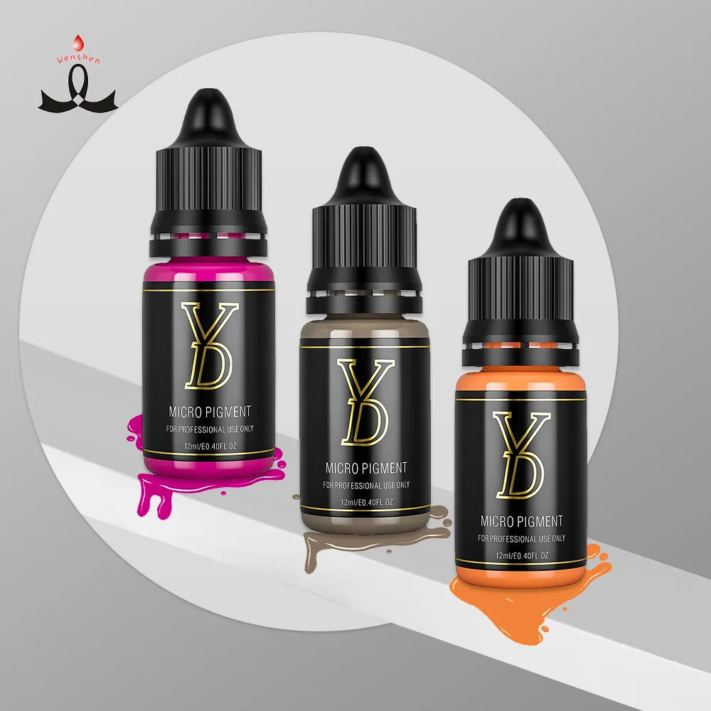 Custom 10ml Bottle Temporary Colorful Tattoo Ink Liquid Waterproof Beauty Makeup Tattoo Stencil for Permanent Makeup Accessories