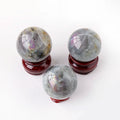 Wholesale Natural Stone Energy Purple Light Labradorite Crystal Sphere Ball Crafts