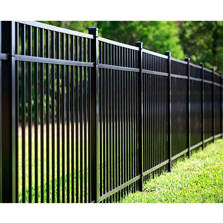 Garden Steel Fence Modern Black  Picket  Gates and Fences Panels for Yards