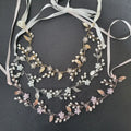 SLBRIDAL Handmade Crystal Rhinestones Pearls Flower Leaf Bridal Headband Bridal Headpieces Women Jewelry Hair Accessories