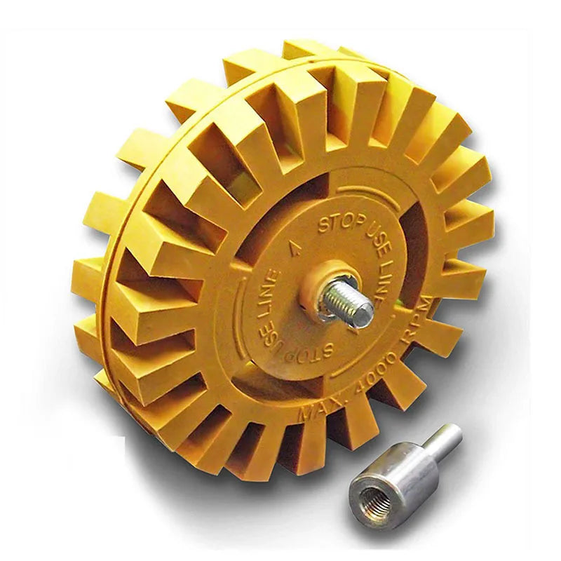 Car Rubber Eraser Wheel Decal Glue Tape Cleaner Car Polish Auxiliary Tools Paint Sticker Remover Eraser Wheel for Drill