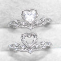 Sterling Silver 5*5mm Semi Mount Heart Shape Ring Empty Frame Blank Claws Setting S925 Base Without Center Stone for DIY Inlay
