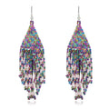 Latest Handmade Resin Beaded Tassel Earrings for Ladies Bohemian and Elegant Style for Parties and Anniversaries