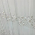 All Our Website Ready Goods Moq 1 Roll Embroidered Sheer Polyester Fabric Door Curtain Fabric