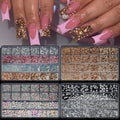 24 Grid Colorful Flat-bottomed Irregular-shaped Resin Diamond Nail Accessories 3D Jewelry Charms Mixed Size Nail Art Rhinestones