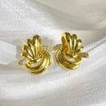 CAOSHI Creative Irregular Shaped Unique Design Gold Plated Stud Earrings for Women Cubic Zirconia Modern Female Earring