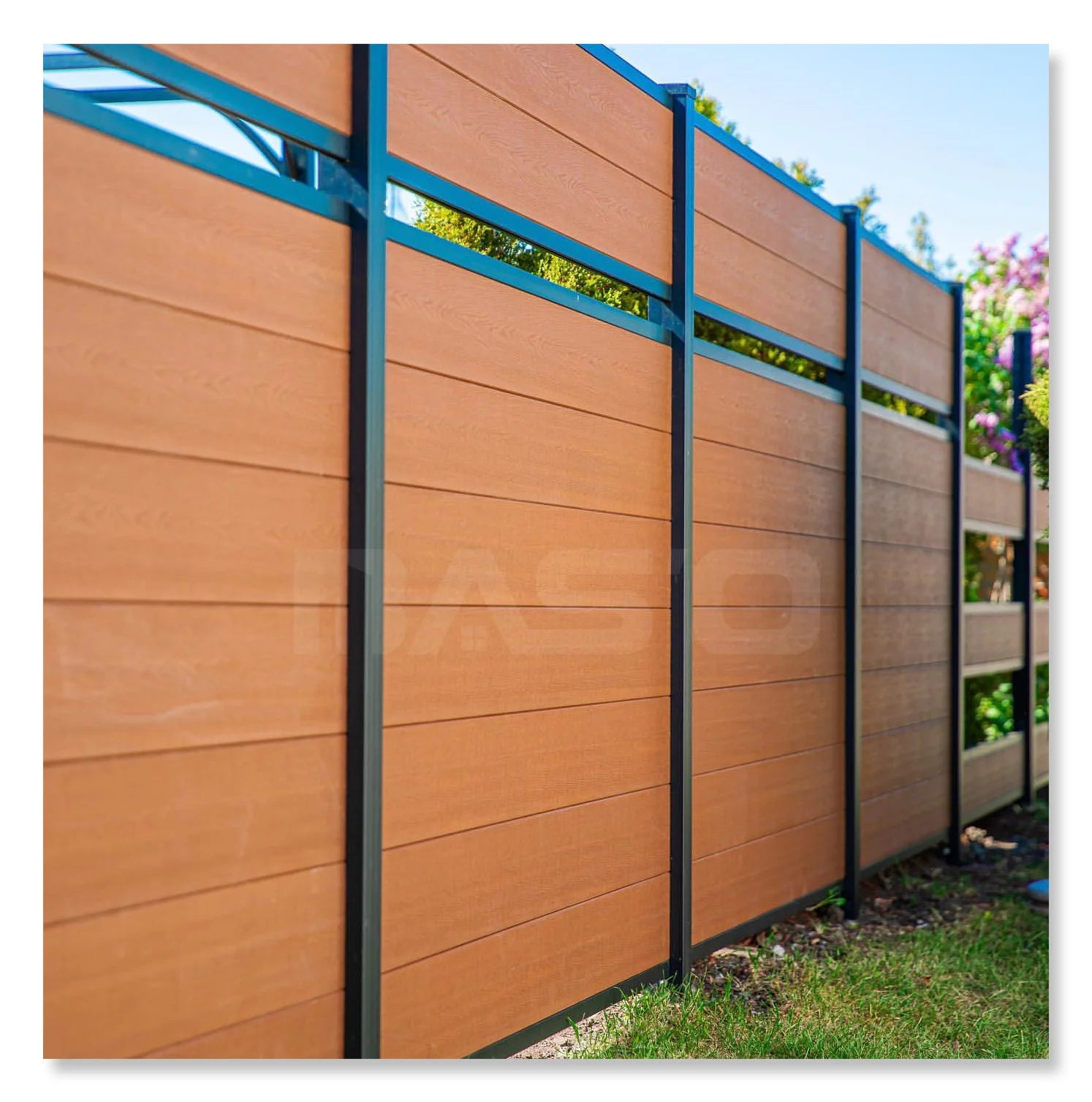 6ft*6ft Outdoor WPC Wood Trellis Fence Wall Panel All Weather Resistant Eco-Friendly Anti-Insects HDPE Australia Garden 3D