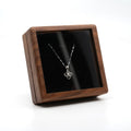 Solid Wood Black Walnut Necklace Jewelry Gift Box Earring Brooch Locket Box Customized Wooden Packaging Box