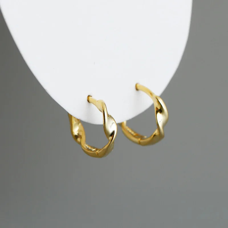 High Quality New Fashion Simple Design S925 Sterling Silver Jewelry Hoop Earrings Women EH1231