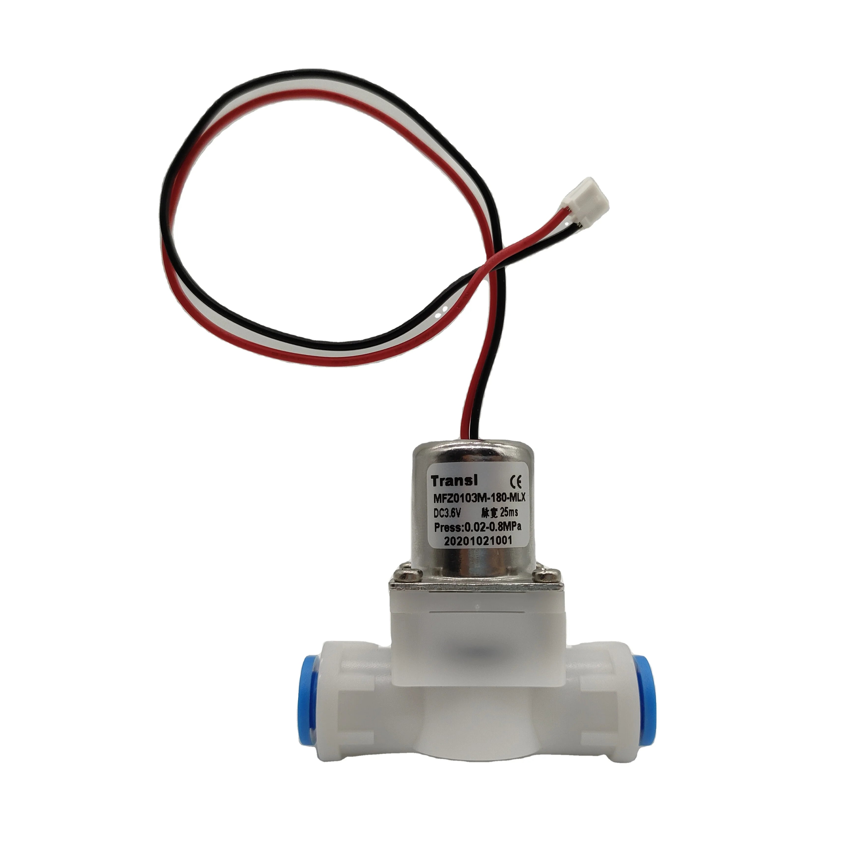 Transl 6mm Tube Quickly Connector 6V 12V DC Normally Closed Water Solenoid Valve for Smart Sanitary Remote Control  System