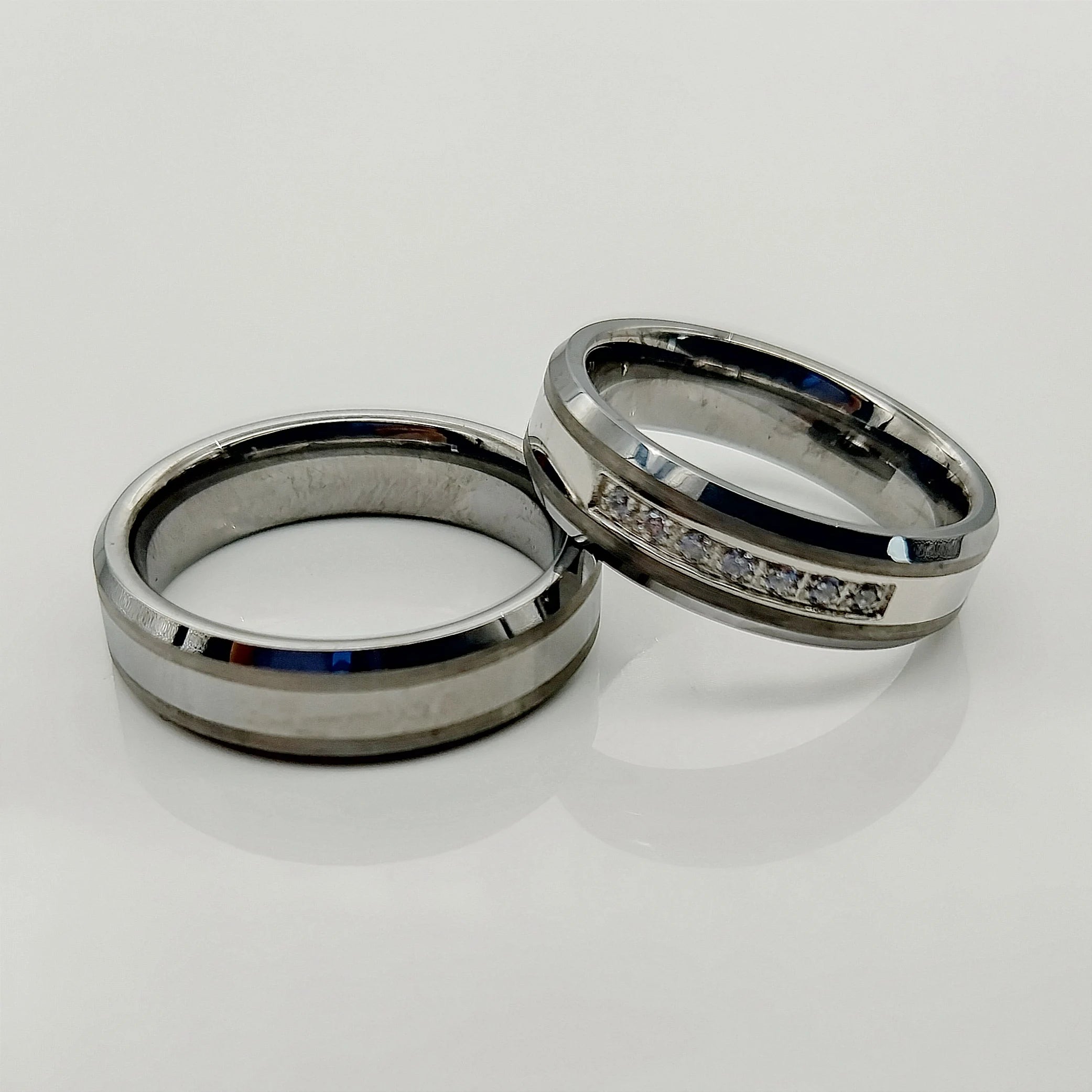 Shenzhen Factory Waterproof Western Jewelry Wedding Rings Silver Color Titanium Stainless Steel Bague Anillos Eheringe Anel