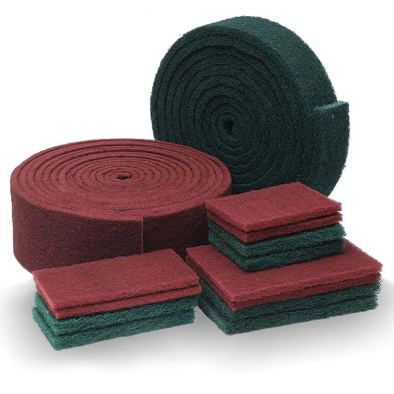 Scouring Pad Rolls 320 Grit 180 Grit 240 Grit Nylon Fiber Alumina Abrasive for Polishing Cleaning OEM ODM OBM