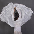 White 100% Silk Performance Dance Light Texture Veil Shawls Women Scarf Costumes Belly Dance Veils 250x110cm