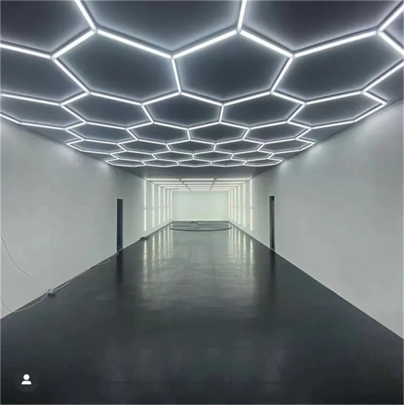 Modern Aluminum Pendant Ceiling Light for Workshops COB LED with Honeycomb Design Manufacture's LED Garage Light