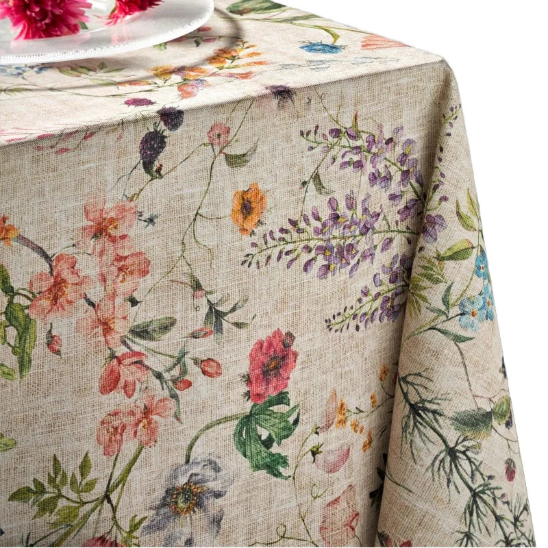 Luxury Thick Colorful Floral Table Cloth European Style 2. Tablecloth for Decoration Tables