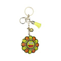 Crystal Rhinestone Korean Velvet Sunflower Shaped Keychain Gift Creative Tassel Jewelry Handbag Keychain Charm Decoration