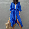 One Size Sunscreen Cardigan Bikini Cover up Swimsuit With Sunscreen Beach Holiday Girl Dress