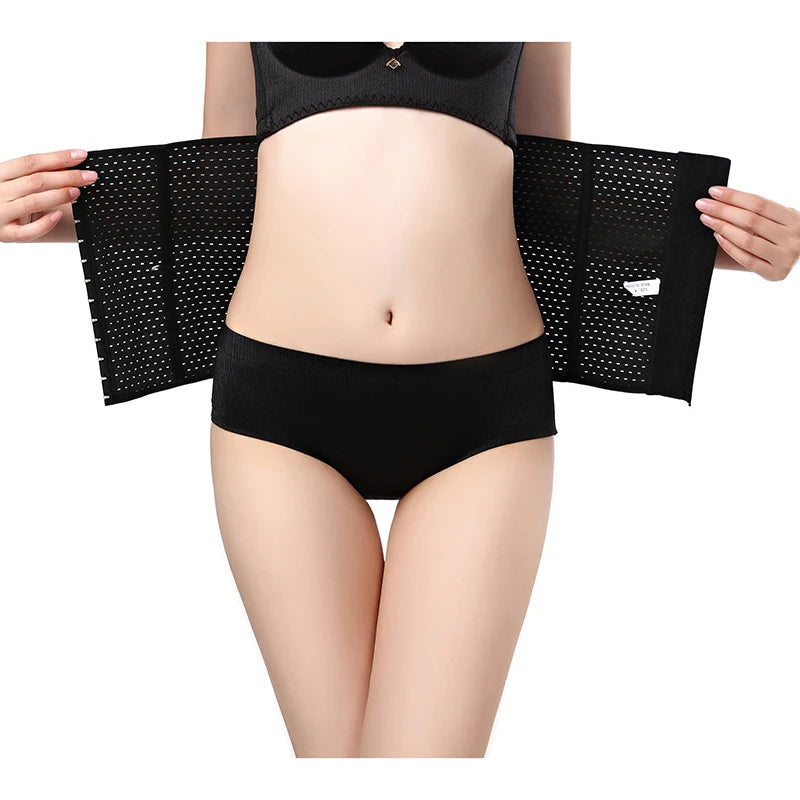 Women's Adjustable 100% Nylon Waist Trainer Hooks Body Shaper Slimming Belt for Tummy Control Weight Loss Fasoso CY-0508-2