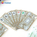Portable Chinese Traditional Waterproof Transparent Custom Size Plastic Mahjong Poker Dice Playing Cards Game