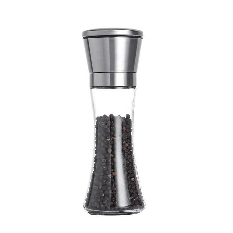 Hot Selling Custom logo Glass Spice Pepper Grinder Salt and Pepper Mill Grinder Salt and Pepper Mill