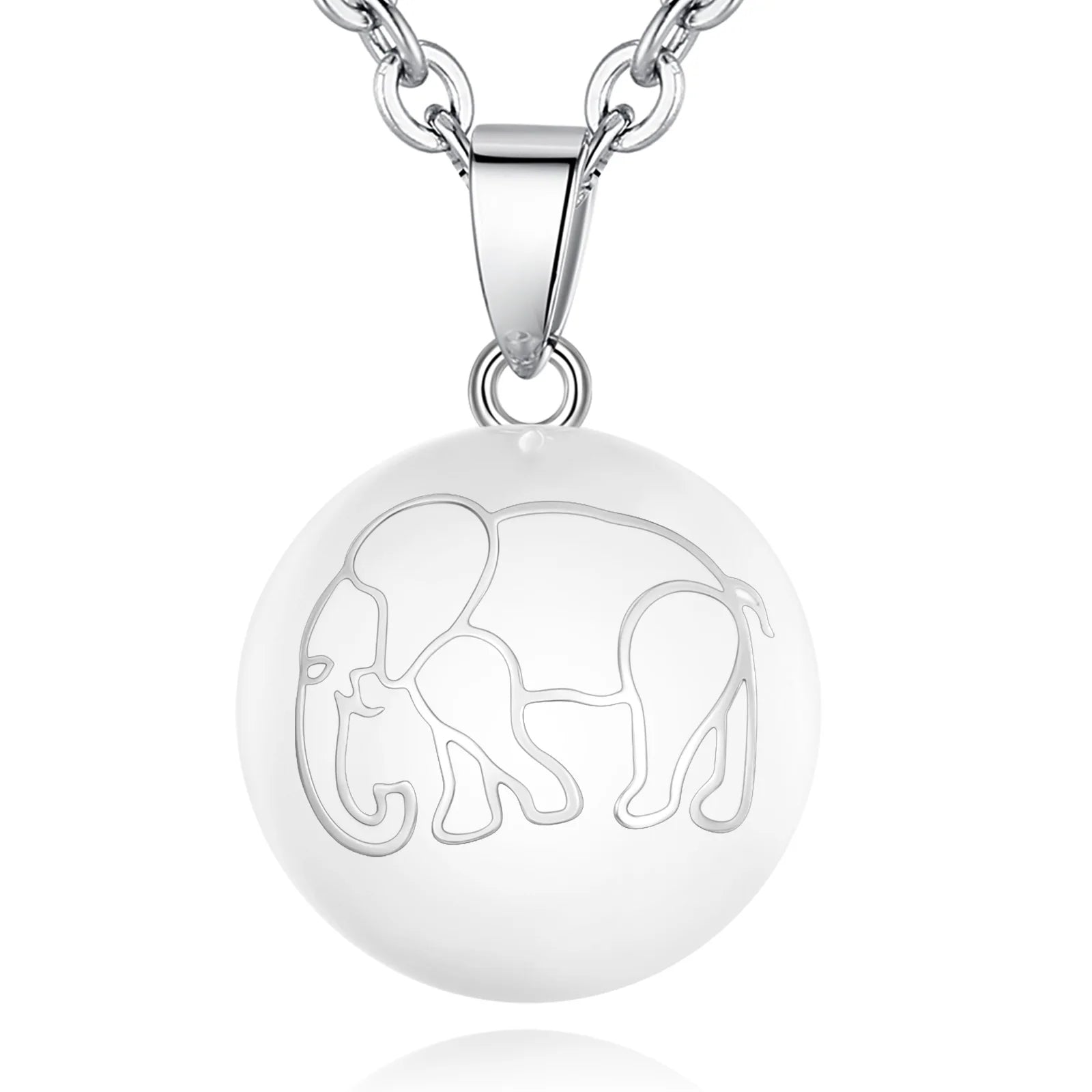 Silver Plated Copper Mexican Angel Caller Harmony Bola Ball Pregnancy Necklace