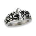 2025 Personalized Wishing Silver Jewelry Vintage Five-pointed Star Ring Mushroom Star Flower Mystic Fashion Ring