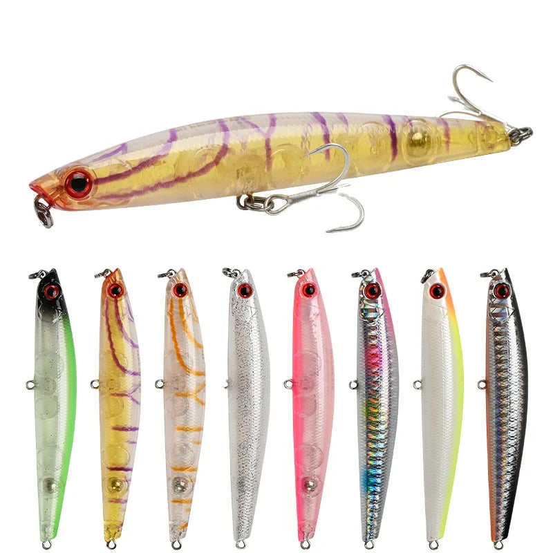 ALLBLUE SURFER 95F Topwater Popper Pencil Surface Walker Fishing Lure