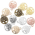 100pcs 6 Colours 100pcs/bag Tree of Life Charm Zinc Alloy Pendants Jewelry Accessories Making Bracelet Necklace DIY 13*11mm Q270