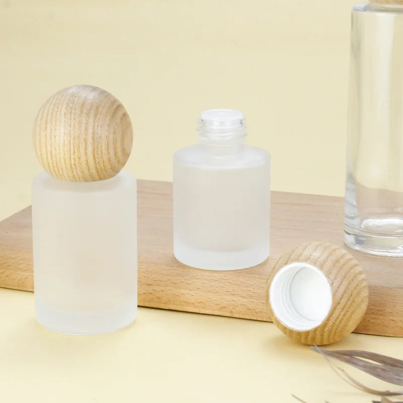 30g 50ml 80ml 100ml Frosted Glass Set Bottle Package Empty Bottle of Water Emulsion Essence Toner Face Cream Skin Care Product