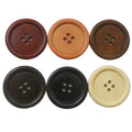 Wholesale Natural Round Garment Decoration Men Women Clothing Buttons 4-Holes Wooden Button