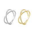 Wholesale 925 Sterling Silver Double Layer Cross Rings Fine Wedding S925 Silver Jewelry for Women Party Gifts SCR543