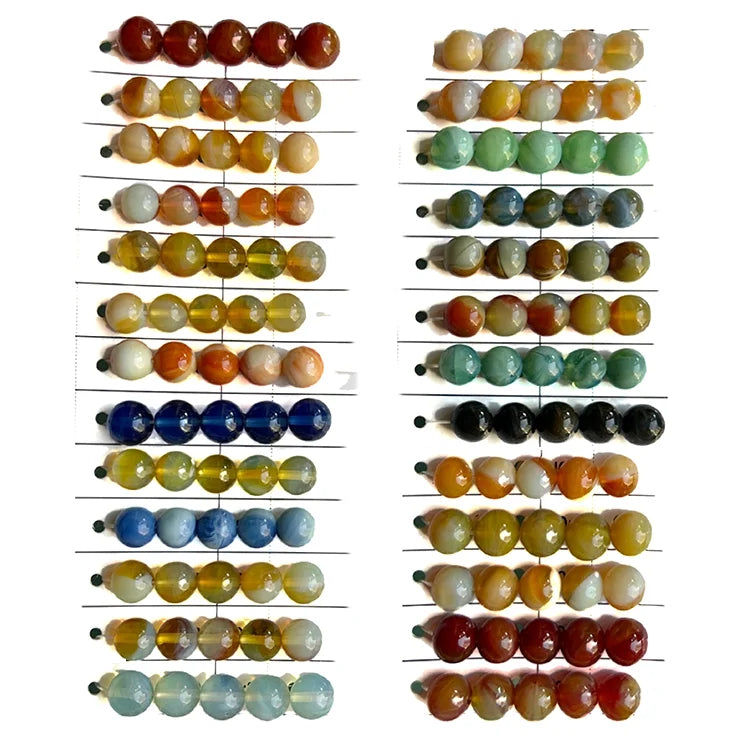 Wholesale 8mm 10mm Glass Imitation Stone Beads Liuli Glaze Loose Beads for Jewelry Making