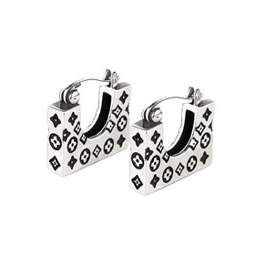 Chic Dainty Hoop Earrings for Women Sparkling Bag Shape Earring Luxury Fine Engagement Wedding Earring