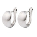 925 Pure Silver Ear Cuffs for Women Drawing Process Water Drop Shaped Earrings Ear Clip Simple Elegant Jewelry